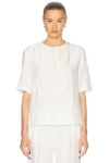 Loulou Studio Round Neck Blouse In Ivory