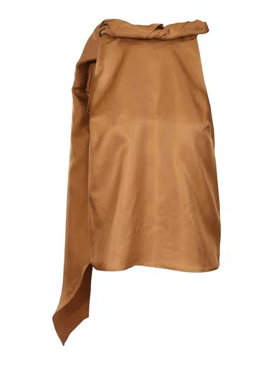 Loulou Studio Wilma Top In Brown