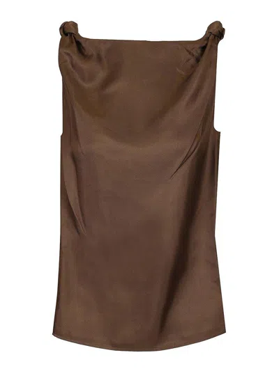 Loulou Studio Top In Brown