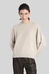 Loulou Studio Loulou Tristan Crew Neck Wool And Yak Sweater In Neutral