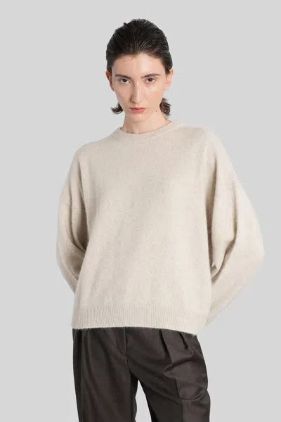 LOULOU STUDIO TRISTAN KNITWEAR IN BEIGE WOOL