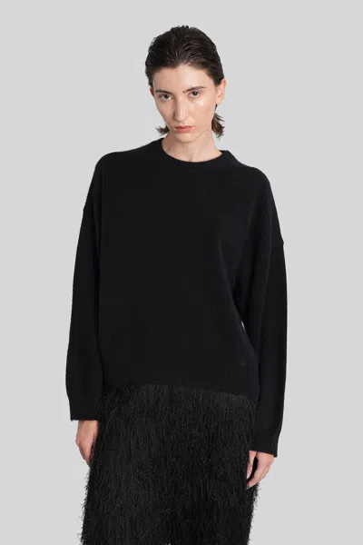 LOULOU STUDIO TRISTAN KNITWEAR IN BLACK WOOL
