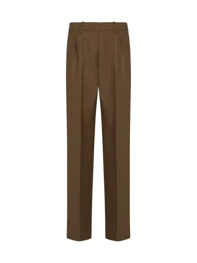 Loulou Studio Trousers In Antique Brown