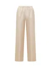Loulou Studio Alera Silk Trousers In Cream Rose