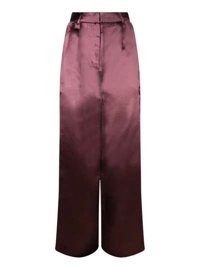Loulou Studio Trousers In Burgundy