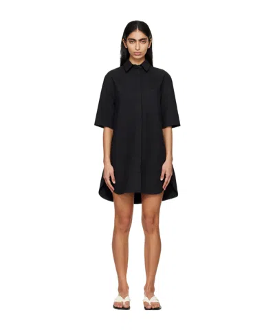 Loulou Studio Twill Dress In Black