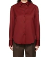 Loulou Studio Twill Shirt In Burgundy
