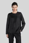 Loulou Studio Una Blouse In Black Silk In Black