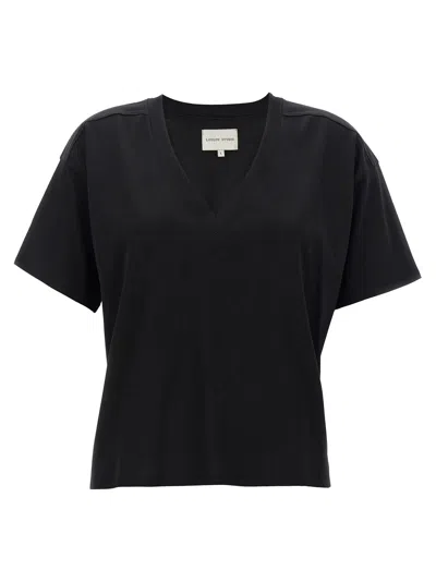 Loulou Studio V-neck T-shirt In Black