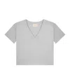 Loulou Studio Faaa V-neck Cotton T-shirt In White
