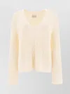 Loulou Studio V-neckline Textured Knit Sweater