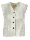 Loulou Studio Vest Adjustable Back Strap Front Pockets