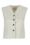 Loulou Studio Vest Adjustable Back Strap Front Pockets