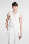Loulou Studio Vanua Vest In White Viscose
