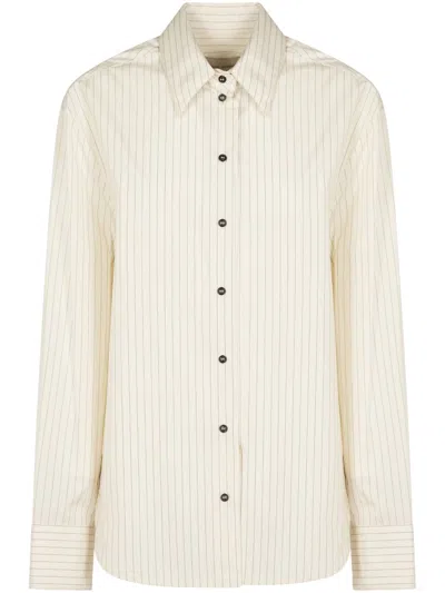 LOULOU STUDIO VERTICAL STRIPE TAILORED SHIRT
