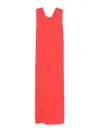 Loulou Studio Red Dress With Knotted Detail In Red