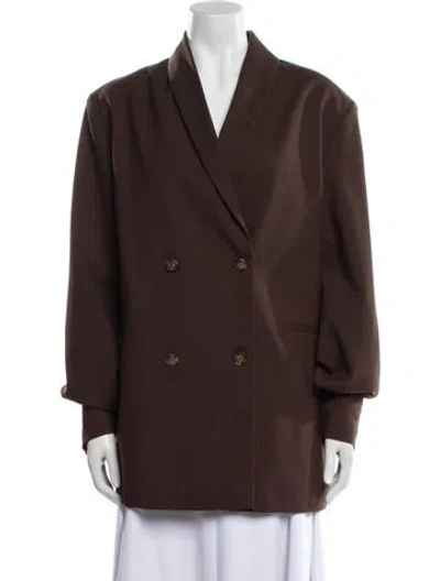 Pre-owned Loulou Studio Virgin Wool Blazer In Brown