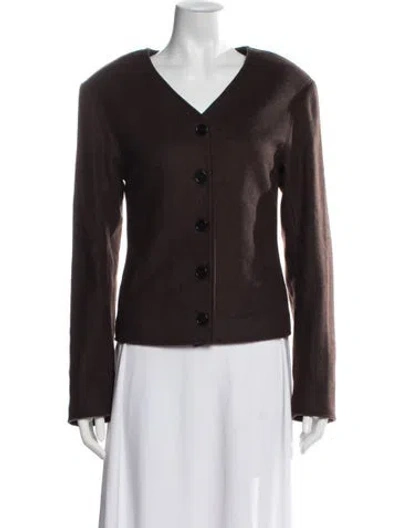 Pre-owned Loulou Studio Virgin Wool Blazer In Brown