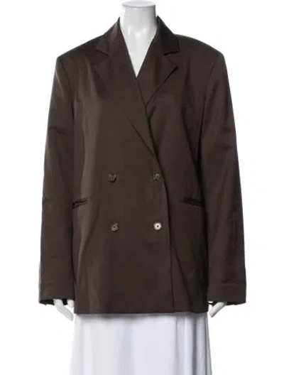 Pre-owned Loulou Studio Virgin Wool Blazer In Brown