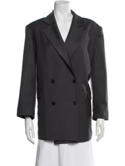 Pre-owned Loulou Studio Virgin Wool Blazer In Gray