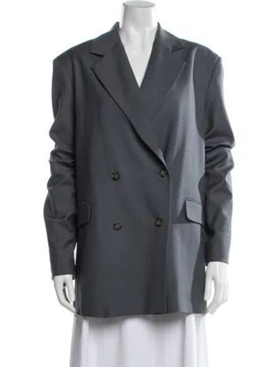 Pre-owned Loulou Studio Virgin Wool Blazer In Gray