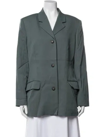 Pre-owned Loulou Studio Virgin Wool Blazer In Green