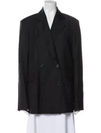 Pre-owned Loulou Studio Virgin Wool Coat In Black