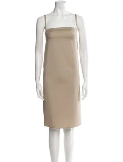 Pre-owned Loulou Studio Virgin Wool Knee-length Dress W/ Tags In Neutral