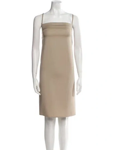 Pre-owned Loulou Studio Virgin Wool Knee-length Dress W/ Tags In Neutral