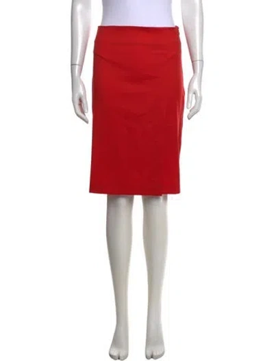 Pre-owned Loulou Studio Virgin Wool Midi Length Skirt W/ Tags In Red