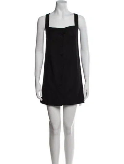 Pre-owned Loulou Studio Virgin Wool Mini Dress In Black