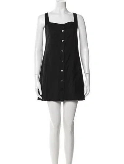 Pre-owned Loulou Studio Virgin Wool Mini Dress In Black