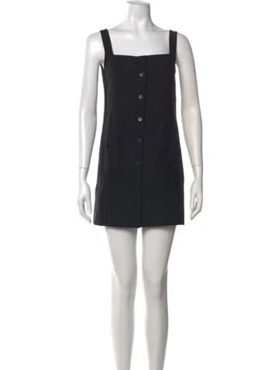 Pre-owned Loulou Studio Virgin Wool Mini Dress In Black