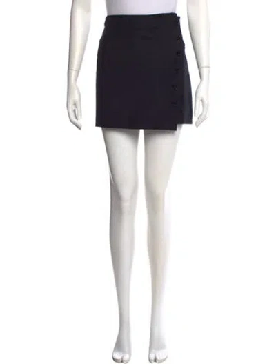 Pre-owned Loulou Studio Virgin Wool Mini Skirt In Black