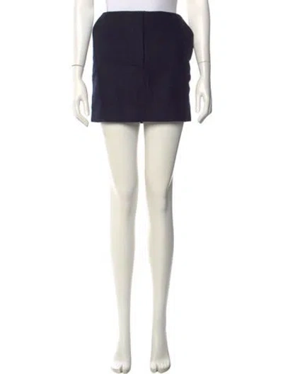 Pre-owned Loulou Studio Virgin Wool Mini Skirt In Blue