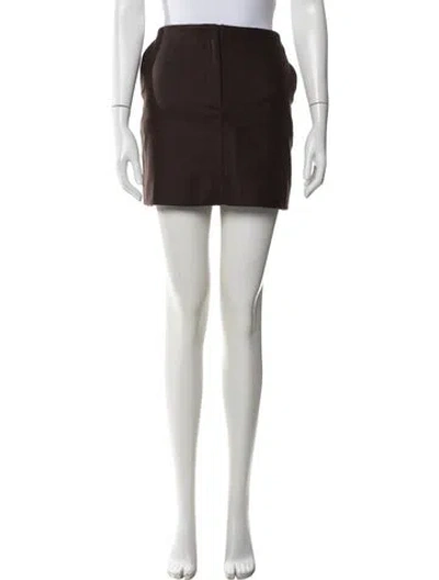 Pre-owned Loulou Studio Virgin Wool Mini Skirt In Brown