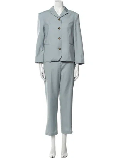 Pre-owned Loulou Studio Virgin Wool Pantsuit In Blue