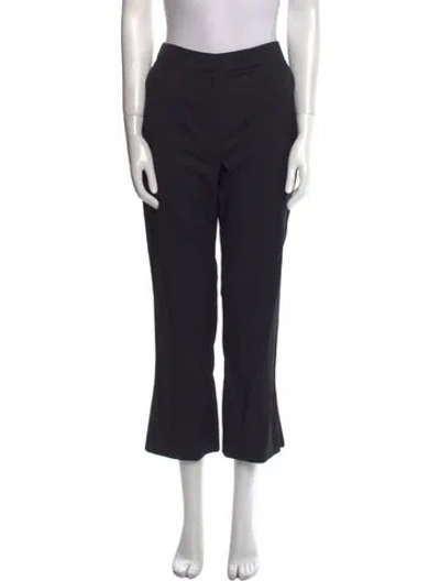 Pre-owned Loulou Studio Virgin Wool Straight Leg Pants In Black