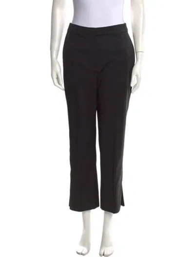 Pre-owned Loulou Studio Virgin Wool Straight Leg Pants In Black