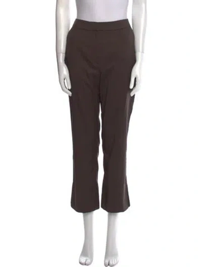 Pre-owned Loulou Studio Virgin Wool Straight Leg Pants In Brown