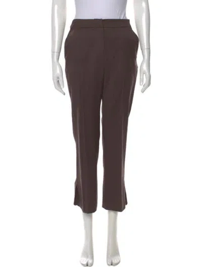 Pre-owned Loulou Studio Virgin Wool Straight Leg Pants In Brown