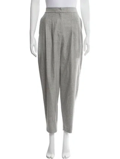 Pre-owned Loulou Studio Virgin Wool Straight Leg Pants In Gray