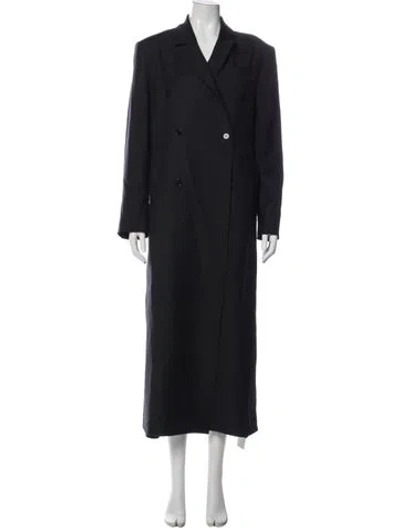 Pre-owned Loulou Studio Virgin Wool Trench Coat In Black