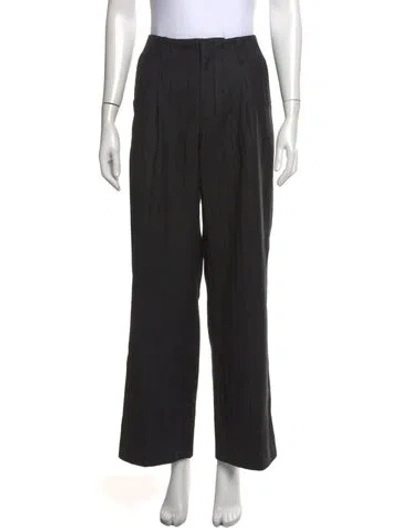 Pre-owned Loulou Studio Virgin Wool Wide Leg Pants In Black