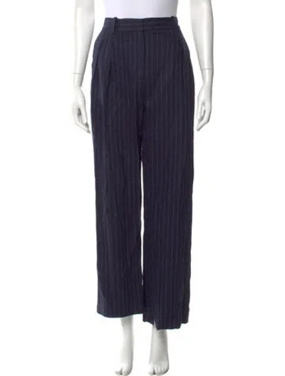 Pre-owned Loulou Studio Virgin Wool Wide Leg Pants In Blue