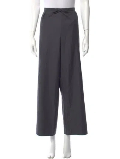 Pre-owned Loulou Studio Virgin Wool Wide Leg Pants In Gray