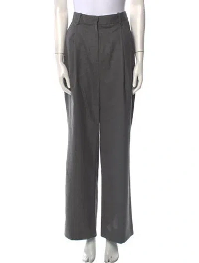 Pre-owned Loulou Studio Virgin Wool Wide Leg Pants In Gray