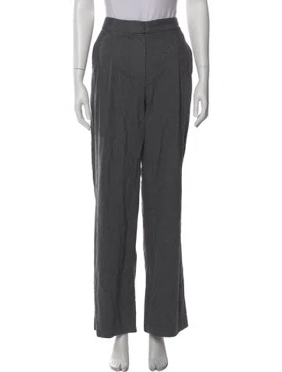 Pre-owned Loulou Studio Virgin Wool Wide Leg Pants In Gray