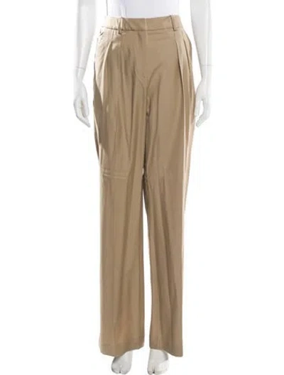 Pre-owned Loulou Studio Virgin Wool Wide Leg Pants In Neutral