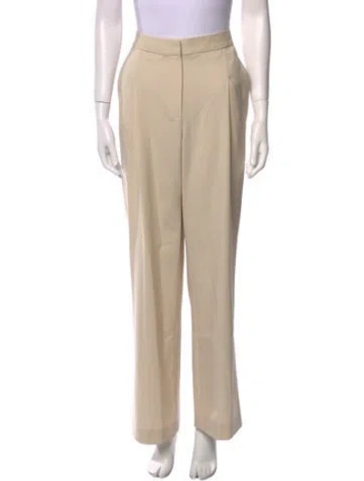 Pre-owned Loulou Studio Virgin Wool Wide Leg Pants In Neutral